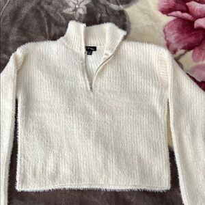 Art Class White Half-Zip Sweater